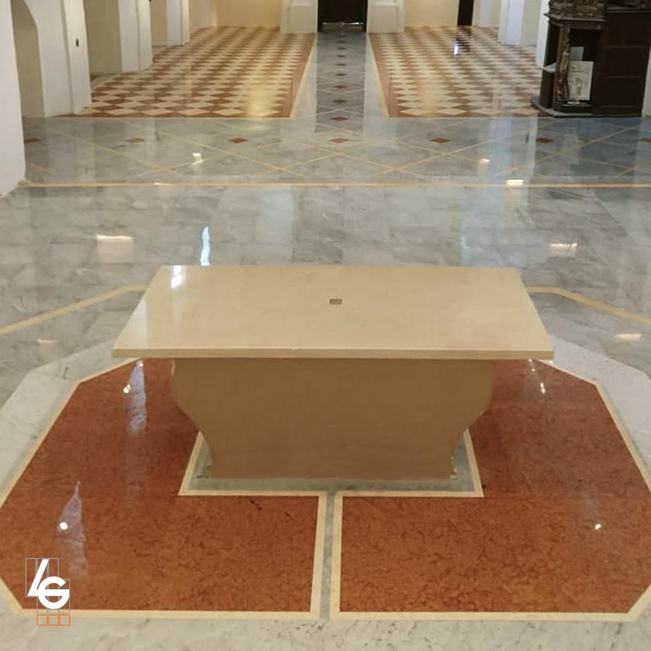 Particolare della posa in opera nella Chiesa di San Domenico